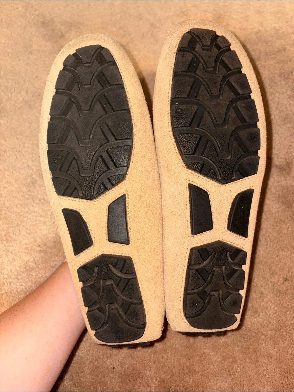 Men's Cream Suede Bit Loafers size 8.5